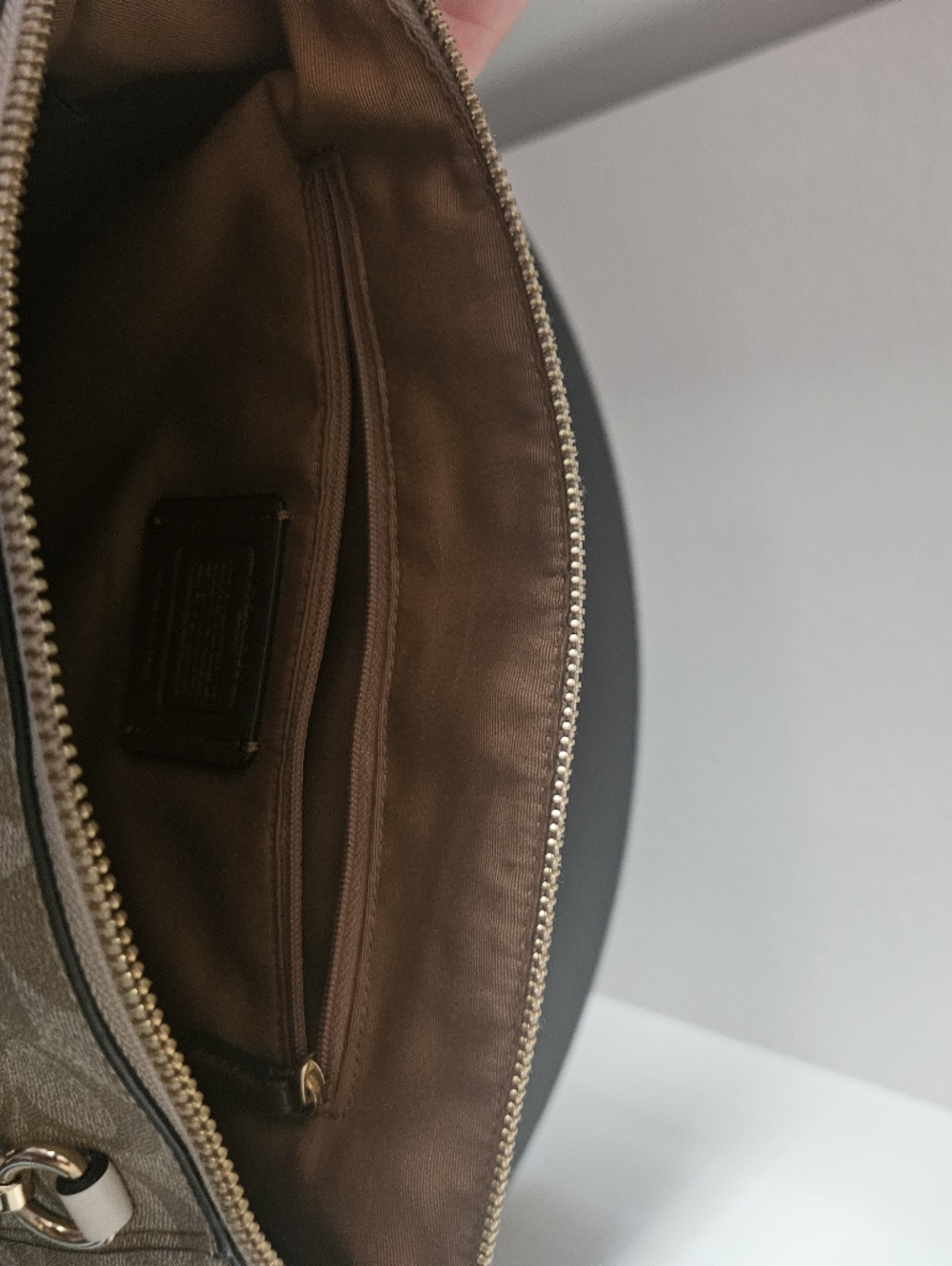 Coach Beige/Chalk Signature Tote with Gold Hardware - Picture 10 of 16